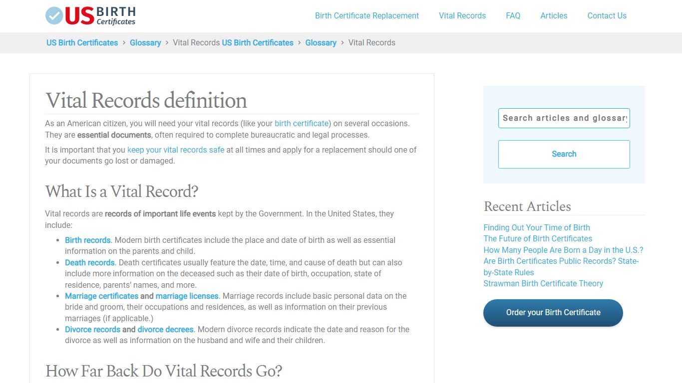 What Are Vital Records? Complete Definition - US Birth Certificates